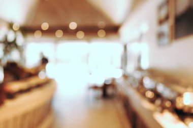 Soyut bulanıklık ve defocused açık büfe restoran ve kahve dükkanı CA
