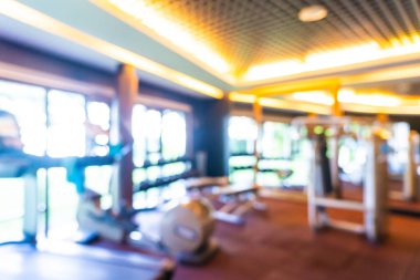 Spor salonu iç soyut bulanıklık defokus fitness ekipmanları