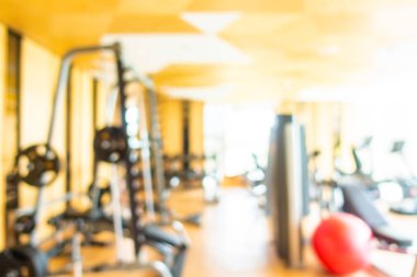 Soyut bulanıklık ve spor salonu iç fitness ekipmanları bulanıklaştırma