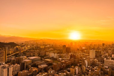 Taipei şehrinin güzel mimarisi