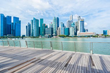 Singapur, 21 Ocak 2019: skyscra bina güzel mimari