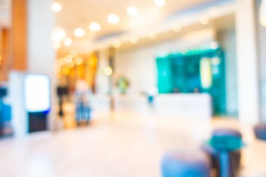 Otelde soyut bulanıklık ve defokus lobi dekorasyonu