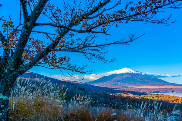 Bela montanha fuji em yamanakako ou lago yamanaka — Fotografia de Stock