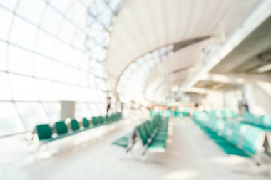 Soyut bulanıklık ve ufuk Havaalanı terminal iç