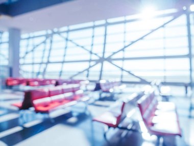 Soyut bulanıklık ve ufuk Havaalanı terminal iç