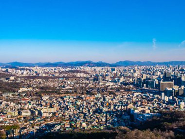 Bina Cityscape Seoul City güzel mimari