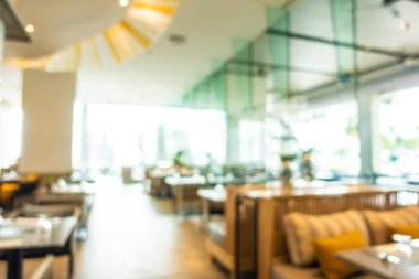 Soyut bulanıklık ve defocused açık büfe restoran ve kahve dükkanı CA
