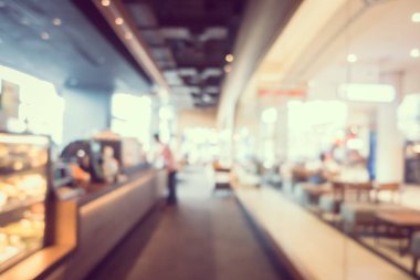 Soyut bulanıklık ve bulanık kahve dükkanı Cafe ve restoran interi
