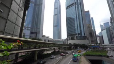 Modern megalopolis Asya şehrinin manzaralı görüntüleri