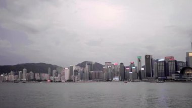 Modern megalopolis Asya şehrinin manzaralı görüntüleri