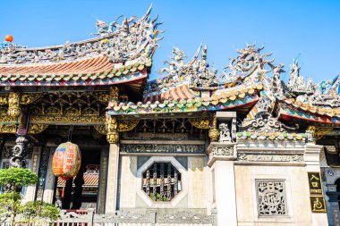 Taipei city Tayvan tapınakta Longshan
