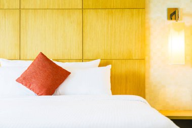 Beyaz rahat yastık Yatak Dekorasyon