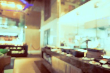 Soyut bulanıklık ve bulanık kahve dükkanı Cafe ve restoran interi