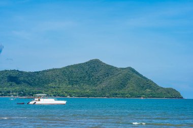 Tekne ile Pattaya Tayland deniz Okyanusu güzel manzara