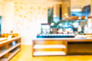 Soyut bulanıklık ve defocused açık büfe restoran ve kahve dükkanı CA