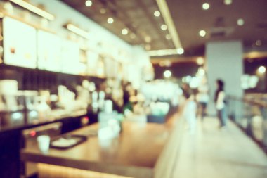 Soyut bulanıklık ve defocused açık büfe restoran ve kahve dükkanı CA