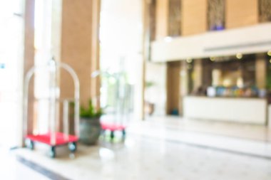 Görüntü bulanıklığı ve arka plan için otel lobisinin dışsal görünümü