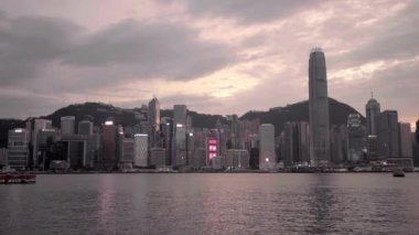 Modern megalopolis Asya şehrinin manzaralı görüntüleri