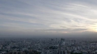 Modern megalopolis Asya şehrinin manzaralı görüntüleri