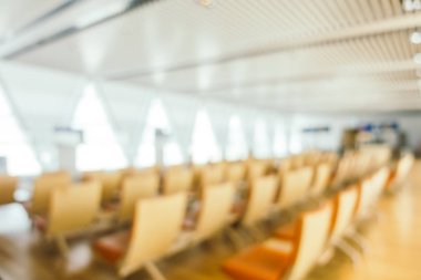 Soyut bulanıklık ve Havaalanı terminal yolcu için trans defocused