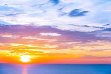 SUNR 'de deniz plajının güzel açık tropikal doğa manzara