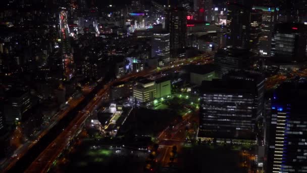 Riprese Panoramiche Della Moderna Megalopoli Città Asiatica — Video Stock