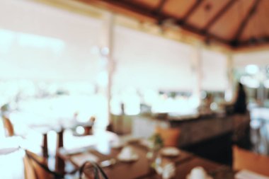 Soyut bulanıklık ve defocused açık büfe restoran ve kahve dükkanı CA