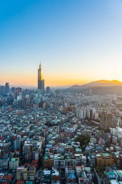 Taipei şehrinin güzel mimarisi