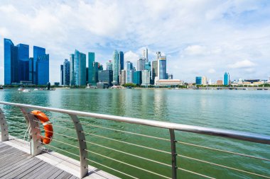 Singapur, 21 Ocak 2019: skyscra bina güzel mimari