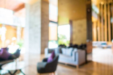 Otelde soyut bulanıklık ve defokus lobi dekorasyonu