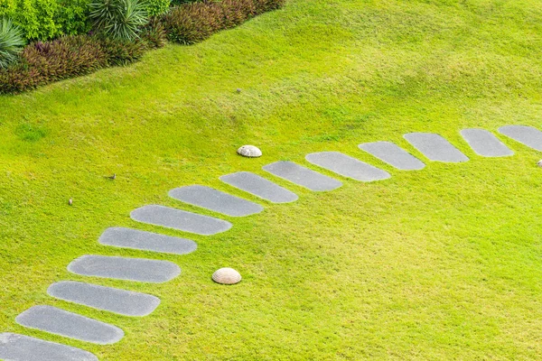 Beautiful stone path walk and run in the garden — Stock Photo, Image