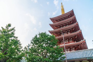 Güzel mimari Sensoji tapınağı inşa ünlü pla olduğunu