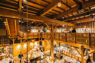 Otaru Hokkaido, Japonya - 5 Şubat 2019 güzel müzik kutusunda m