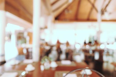 Soyut bulanıklık ve defocused açık büfe restoran ve kahve dükkanı CA