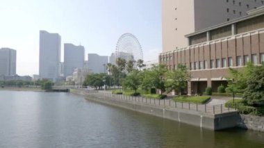 Modern megalopolis Asya şehrinin manzaralı görüntüleri