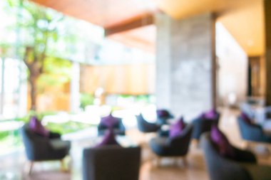 Otelde soyut bulanıklık ve defokus lobi dekorasyonu