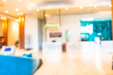 Otelde soyut bulanıklık ve defokus lobi dekorasyonu
