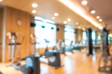 Soyut bulanıklık ve spor salonu iç fitness ekipmanları bulanıklaştırma