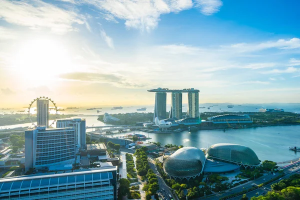 Prachtige architectuur bouwen exterieur stadsgezicht in Singapore — Stockfoto