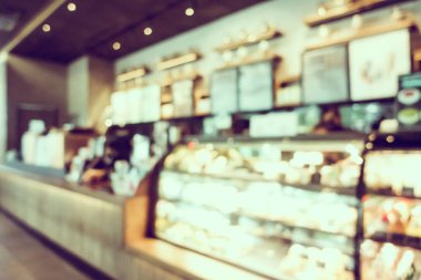 Soyut bulanıklık ve defocused açık büfe restoran ve kahve dükkanı CA