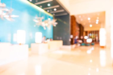 Otelde soyut bulanıklık ve defokus lobi dekorasyonu