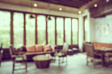 Soyut bulanıklık ve bulanık kahve dükkanı Cafe ve restoran interi