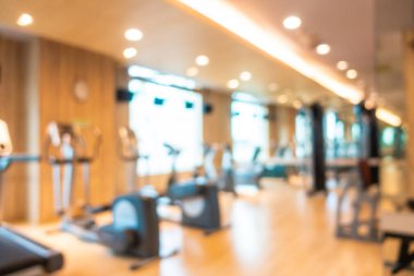 Soyut bulanıklık ve spor salonu iç fitness ekipmanları bulanıklaştırma