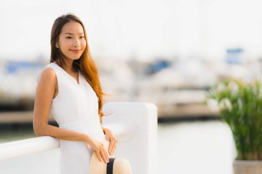 Relax asian eğlence genç gülümsemek güzel kadın mutlu portre