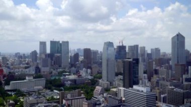 Modern megalopolis Asya şehrinin manzaralı görüntüleri