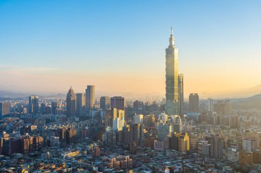 Taipei şehrinin güzel mimarisi