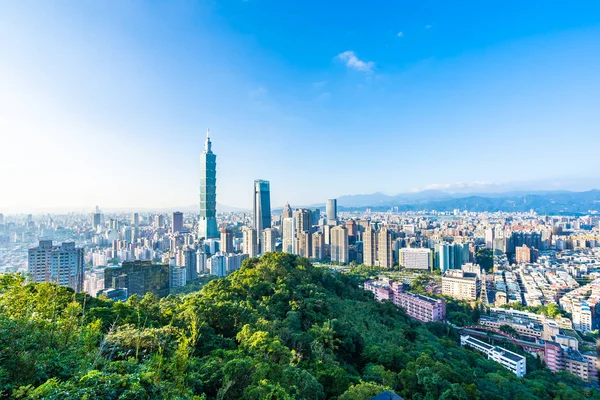 Güzel manzara ve cityscape taipei 101 bina ve ark