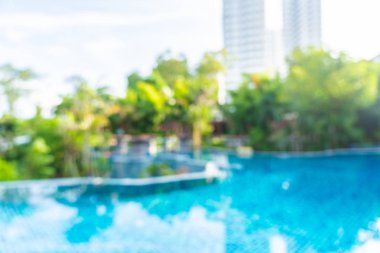 Soyut bulanıklık ve sıcak güzel açık yüzme havuzu bulanıklaştırma