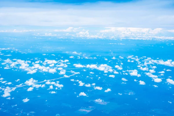 Aerial view of white cloud and blue sky — Stock Photo, Image