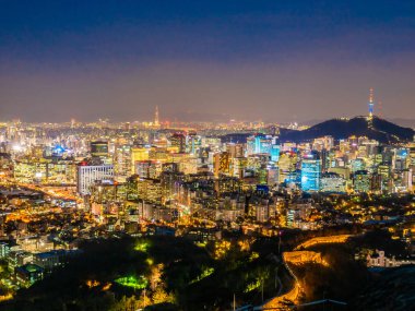 Bina Cityscape Seoul City güzel mimari